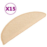 Vidaxl Stair Mats 15 ST 56X17X3 CM Crème Nemisphere