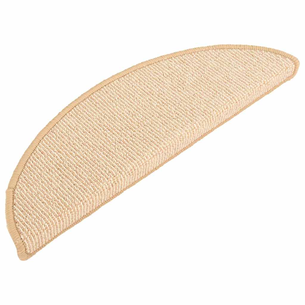 Vidaxl Stair Mats 15 ST 56X17X3 CM Crème Nemisphere