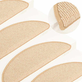 Vidaxl Stair Mats 15 ST 56X17X3 CM Crème Nemisphere