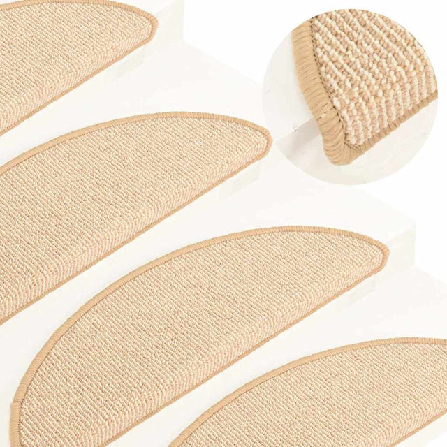 Vidaxl Stair Mats 15 ST 56X17X3 CM Crème Nemisphere