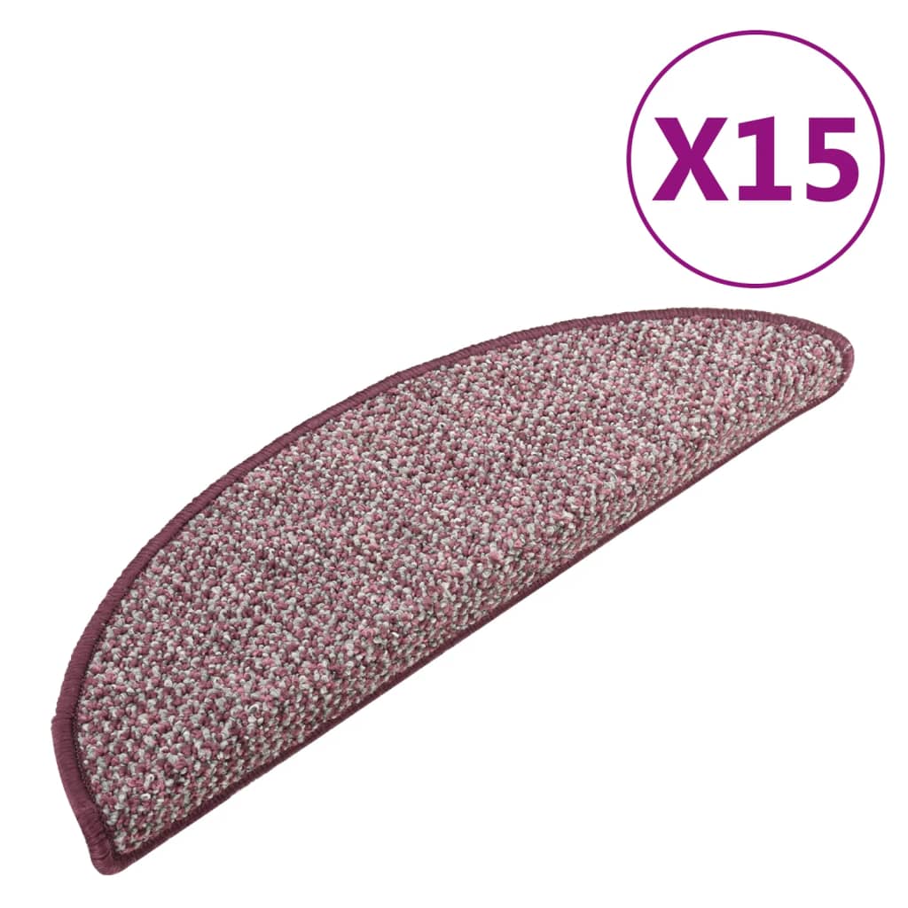 Maty schodów vidaxl 15 st 65x21x4 cm fioletowe
