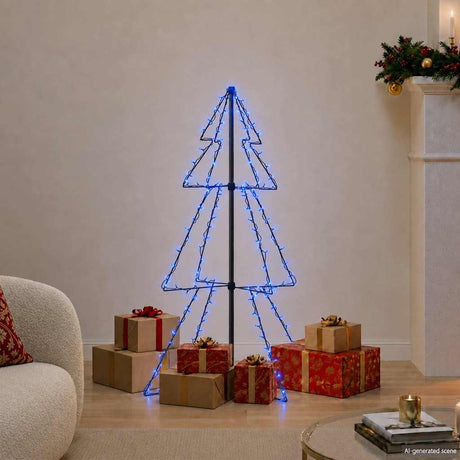 Vidaxl kegelkerstboom 160 diod LED wewnątrz i na zewnątrz 78x120 cm