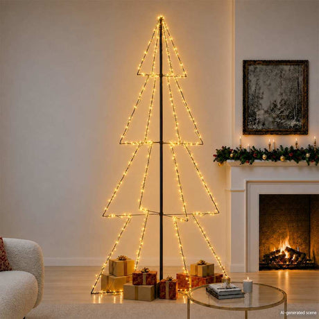 Vidaxl Kegelkerstboom 360 LED wewnątrz i na zewnątrz 143x250 cm