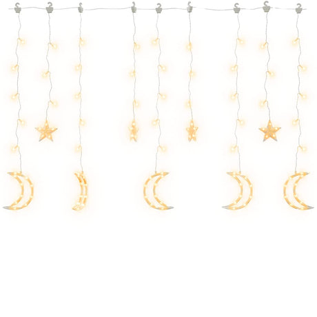 Vidaxl Light Garland Star i Moon Pilot Control 138 LED ciepły biały