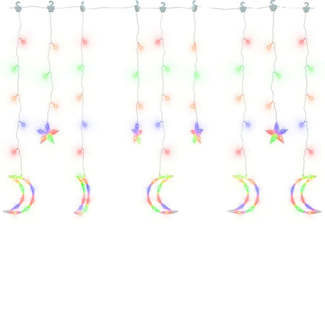 Vidaxl Light Garland Star and Moon 138 LED wielookrąglony