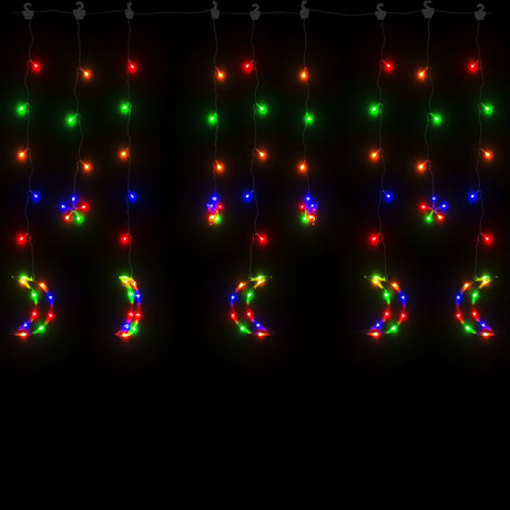 Vidaxl Light Garland Star and Moon 138 LED wielookrąglony