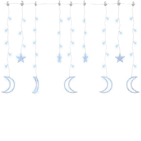 Vidaxl Light Garland Star i Moon Pilot Control 345 LED zimno biały