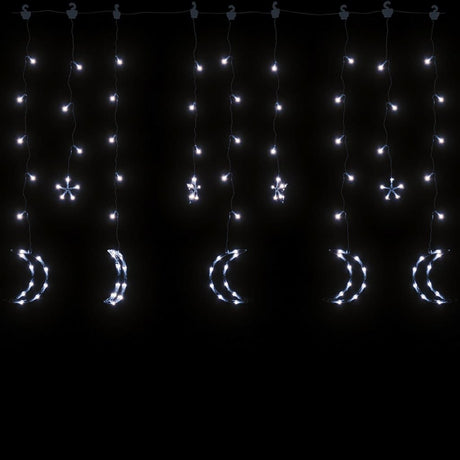 Vidaxl Light Garland Star i Moon Pilot Control 345 LED zimno biały