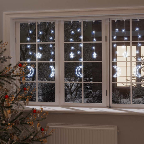 Vidaxl Light Garland Star i Moon Pilot Control 345 LED zimno biały