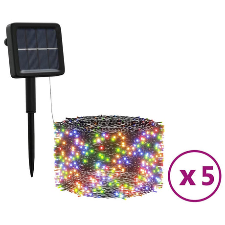 Vidaxl 5 St Light Garland z 200 diodami słonecznymi w kolorze zewnętrznym