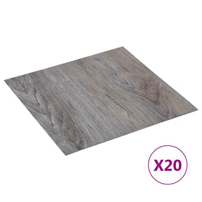 Deski podłogowe VidaXL 20 szt. Samoprzylepne PCV 1,86 m² jasnobrązowe