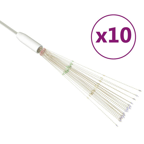VIDAXL 10 ST Świąteczne oświetlenie fajerwerki 1400 diod LED 20 cm wielopolowani