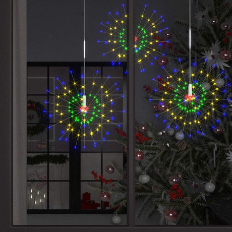 VIDAXL 10 ST Świąteczne oświetlenie fajerwerki 1400 diod LED 20 cm wielopolowani