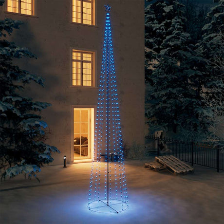 Vidaxl kegelkerstboom 752 niebieskie diody LED 160x500 cm