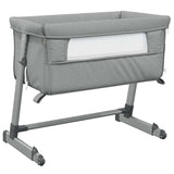 Vidaxl babybed met matras linnen lichtgrijs