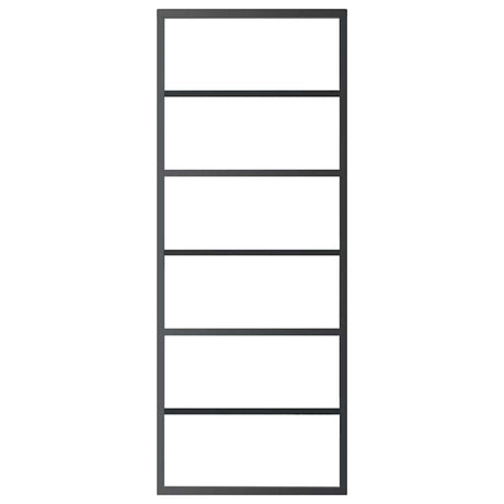 Przesuwane drzwi vidaxl 76x205 cm ESG szkło i aluminiowe czarne