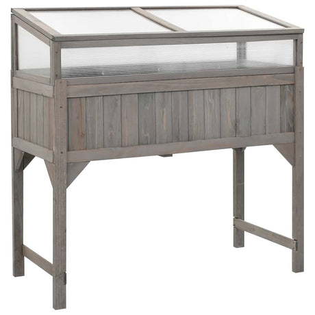 Sadzarka vidaxl podniesiona z szklarnią 110x54x120 cm lite sosnod