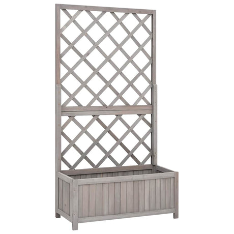 Vidaxl Latwerkplantenbak 70x30x135 cm stałą sosnową szarość