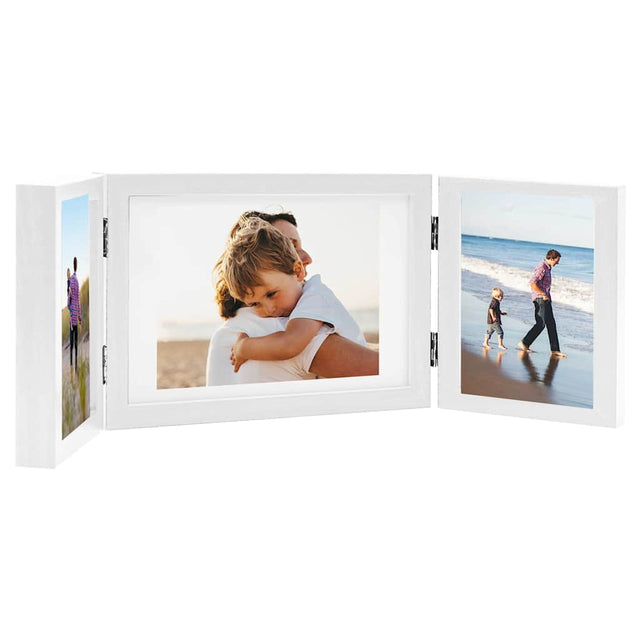 Vidaxl Photo Frame Triptych 28x18 cm+2x (13x18 cm) biały