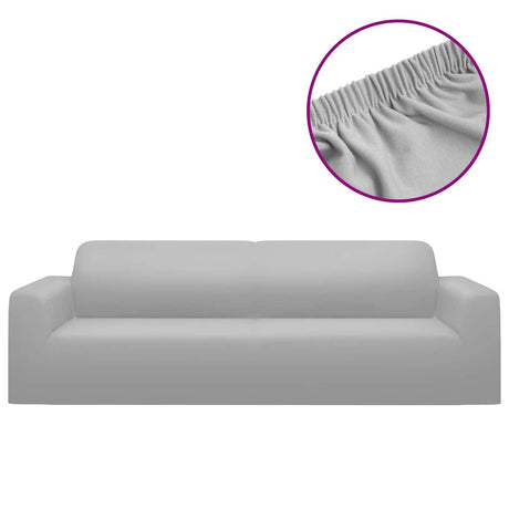 Vidaxl Three -Seatter Bank Cover Stretch Poliester Jersey Grey