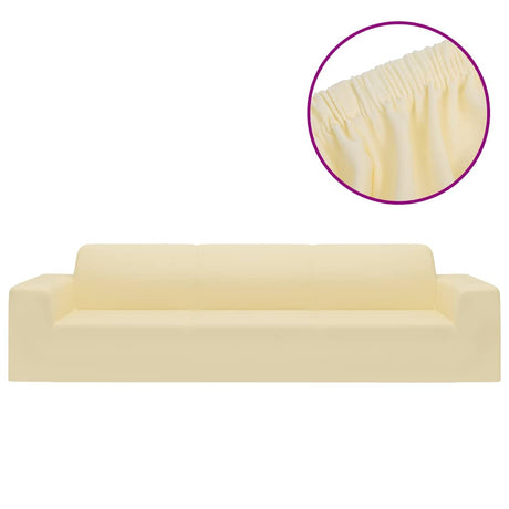 Vidaxl Four -SEATER Cover Stretch Poliester Jersey Cream -Colored