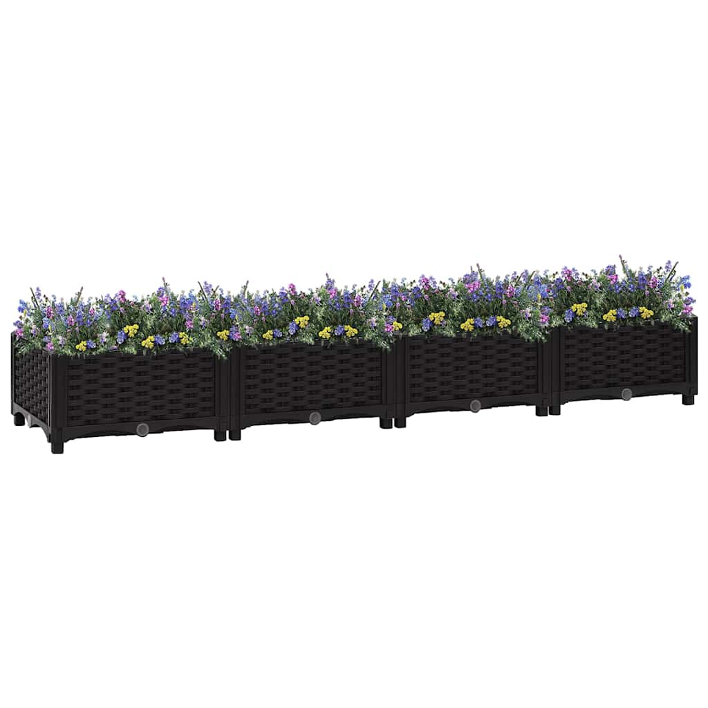Sadzarka vidaxl podniesiona 160x40x23 cm polipropylen