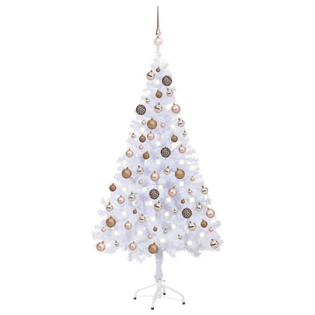 Vidaxl Kunstkerstboom z oświetleniem i kulkami świątecznymi 230 gałęzi 120 cm