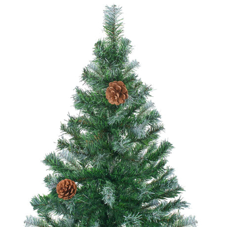 Vidaxl Kunstkerstboom z oświetleniem kulki świąteczne Pine Cones 210 cm