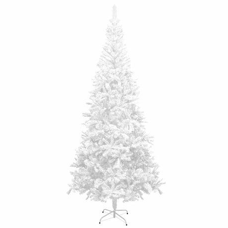 Vidaxl Kunstkerstboom z oświetleniem i kulkami świątecznymi L 240 cm biały
