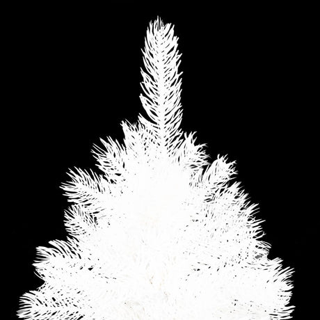 Vidaxl Kunstkerstboom z oświetleniem i kulkami świątecznymi 150 cm PVC White