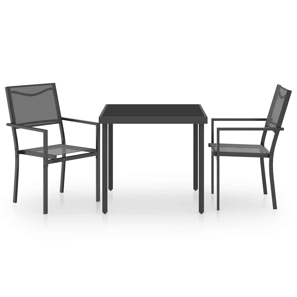 Vidaxl 3-delige tuinset staal
