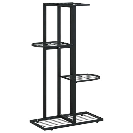 Vidaxl Flower Standard z 4 warstwami 43x22x76 cm metalowy czarny