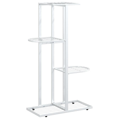 Vidaxl Flower Standard z 4 warstwami 43x22x76 cm metalowy biały