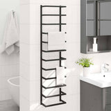 Ręcznik ręcznika vidaxl 24x12x96 cm stalowy czarny