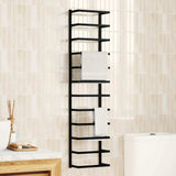 Ręcznik ręcznika vidaxl 24x12x96 cm stalowy czarny