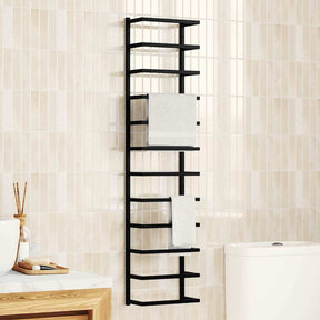 Ręcznik ręcznika vidaxl 24x12x96 cm stalowy czarny