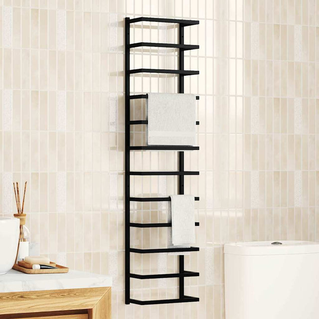 Ręcznik ręcznika vidaxl 24x12x96 cm stalowy czarny