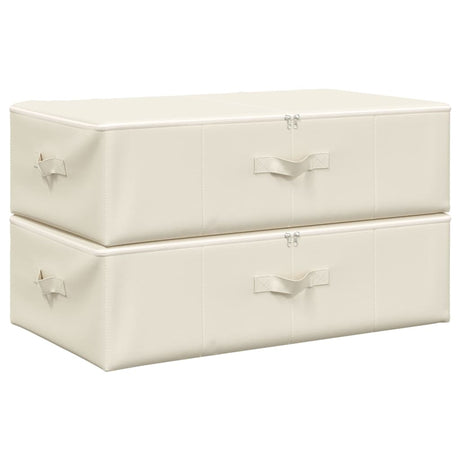 Skrzynki do przechowywania vidaxl 2 ST 70X40X18 CM Crème w kolorze tkaniny