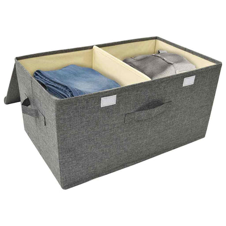 Vidaxl Storage Box 50x30x25 cm tkanina antracytowa -
