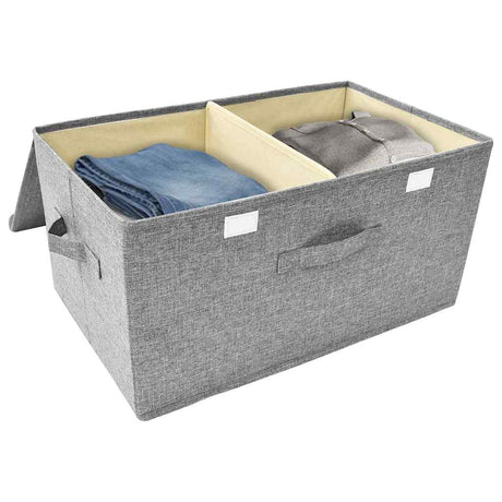 Vidaxl Storage Box 50x30x25 cm tkanina szary