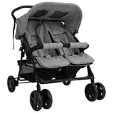 Vidaxl Twin Children's Steel jasnoszary