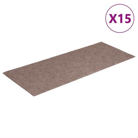 Maty schodów vidaxl samokometersją 15 sztuk 60x25 cm jasnobrązowy prostokątny
