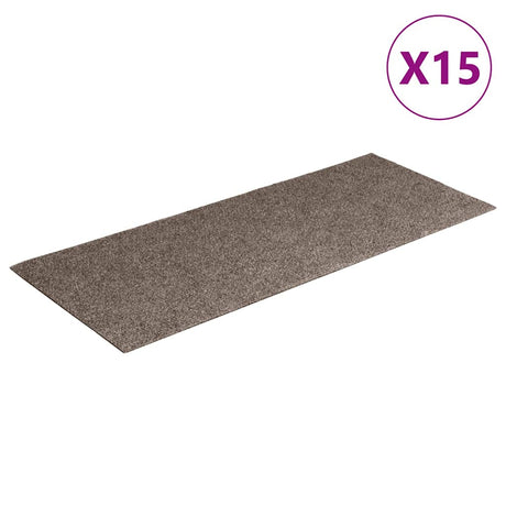 Vidaxl Schody Maty Self -adhezyjne 15 sztuk 60x25 cm beżowy prostokątny