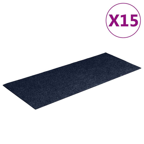 Vidaxl Schody Maty Self -adhezyjne 15 sztuk 60x25 cm granatowy prostokątny