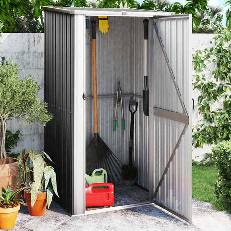 Vidaxl Garden Shed 118,5x97x209.5 cm ocynkowana antracyt stalowa