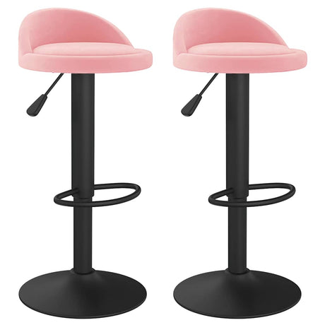 Vidaxl barkrukken 2 st fluweel roze