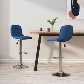 Vidaxl barkrukken 2 st stof blauw