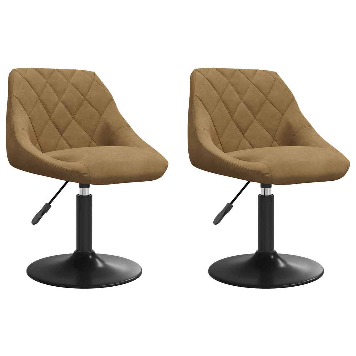 Vidaxl draa stoelen 2 st kunstleer bruin 46 x 44 x 77,5 cm