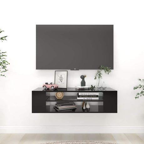 Vidaxl tv-hangmeubel 100x30x26,5 cm bewerkt hout zwart