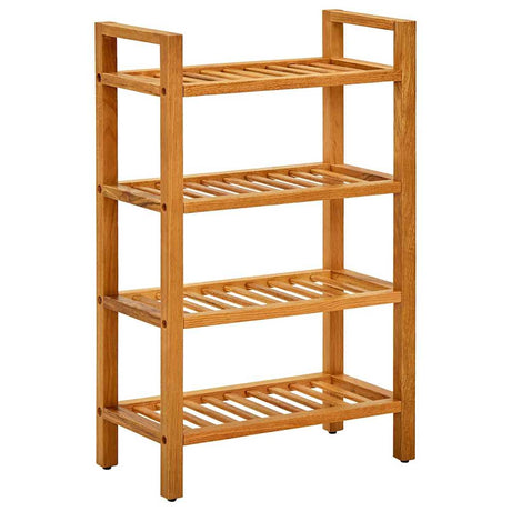 Stojak na buty vidaxl z 4 półkami 50 x 27x80 cm stały dąb